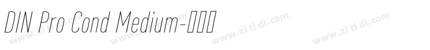 DIN Pro Cond Medium字体转换